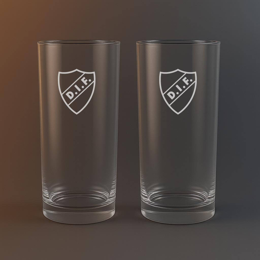 Drinkglas med Djurgården motiv