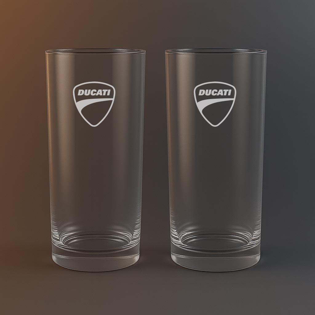 Drinkglas med Ducati motiv