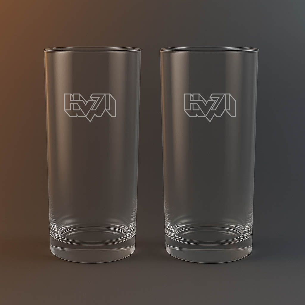 Drinkglas med HV71 motiv