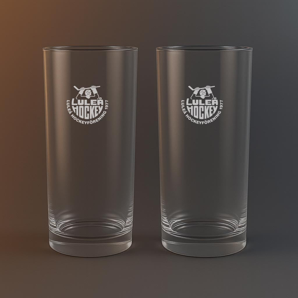 Drinkglas med Luleå Hockey motiv