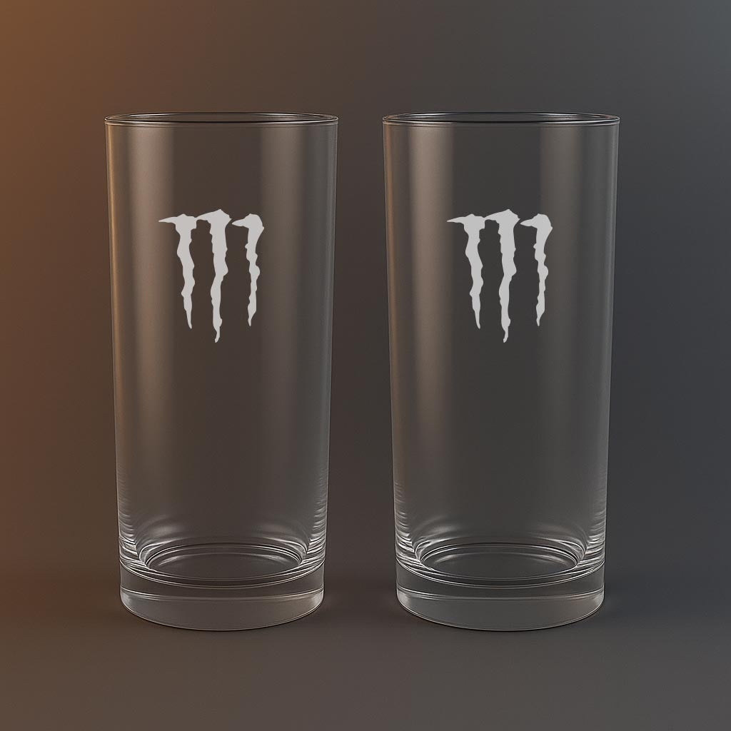 Drinkglas med Monster Energy motiv