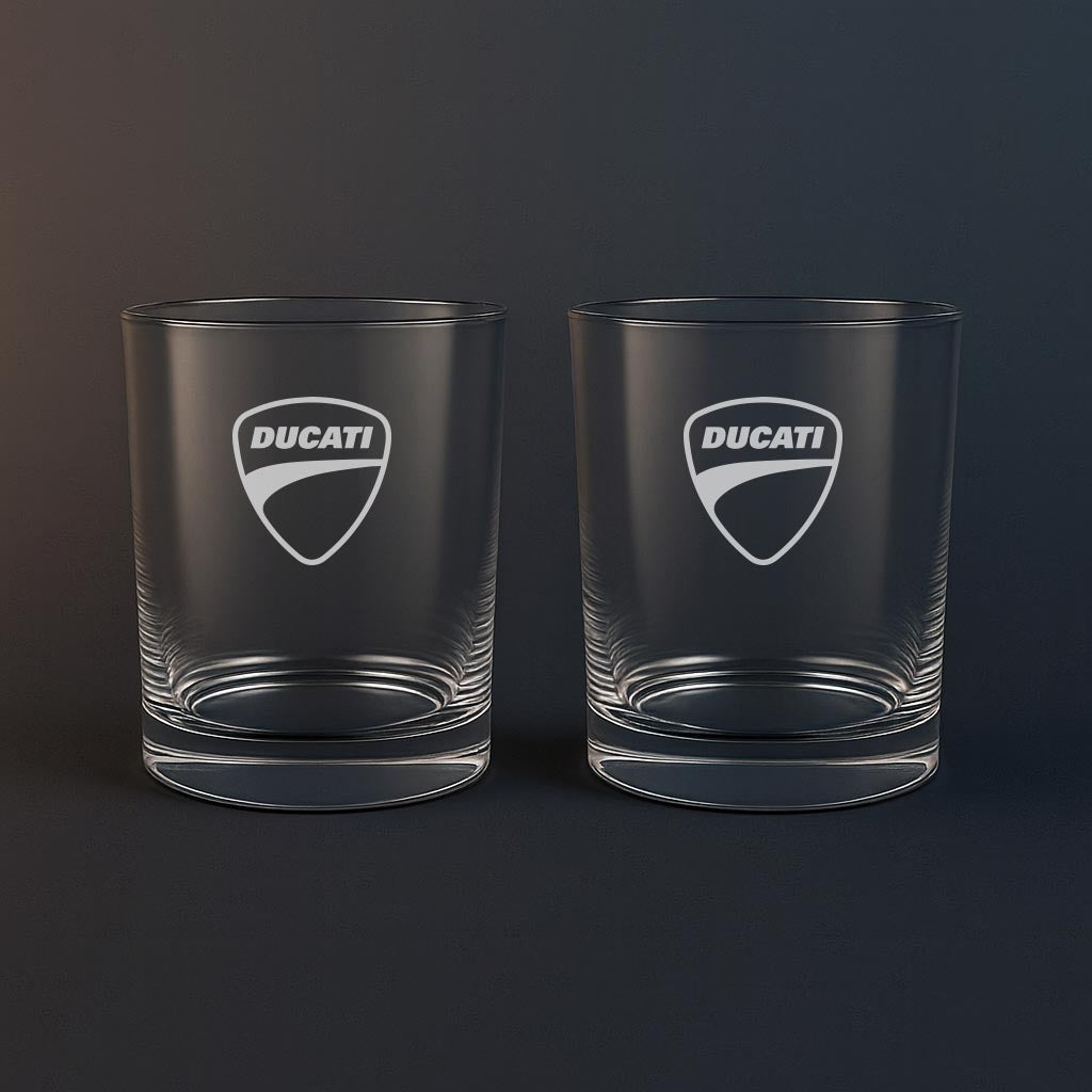 Whiskyglas med Ducati motiv