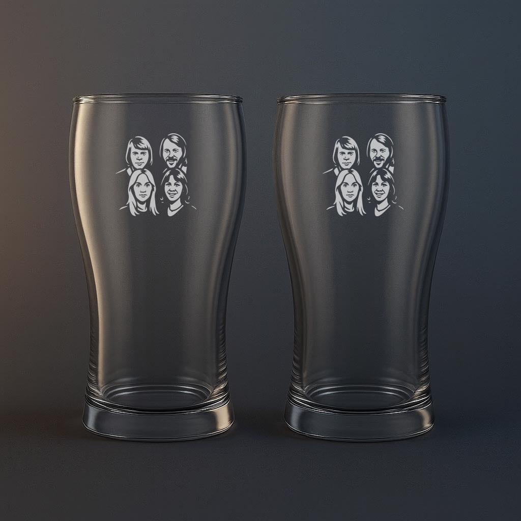 Ölglas med ABBA motiv