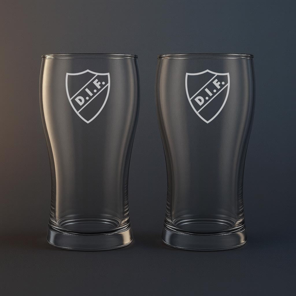 Ölglas med Djurgården motiv