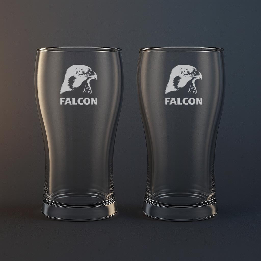 Ölglas med Falcon motiv