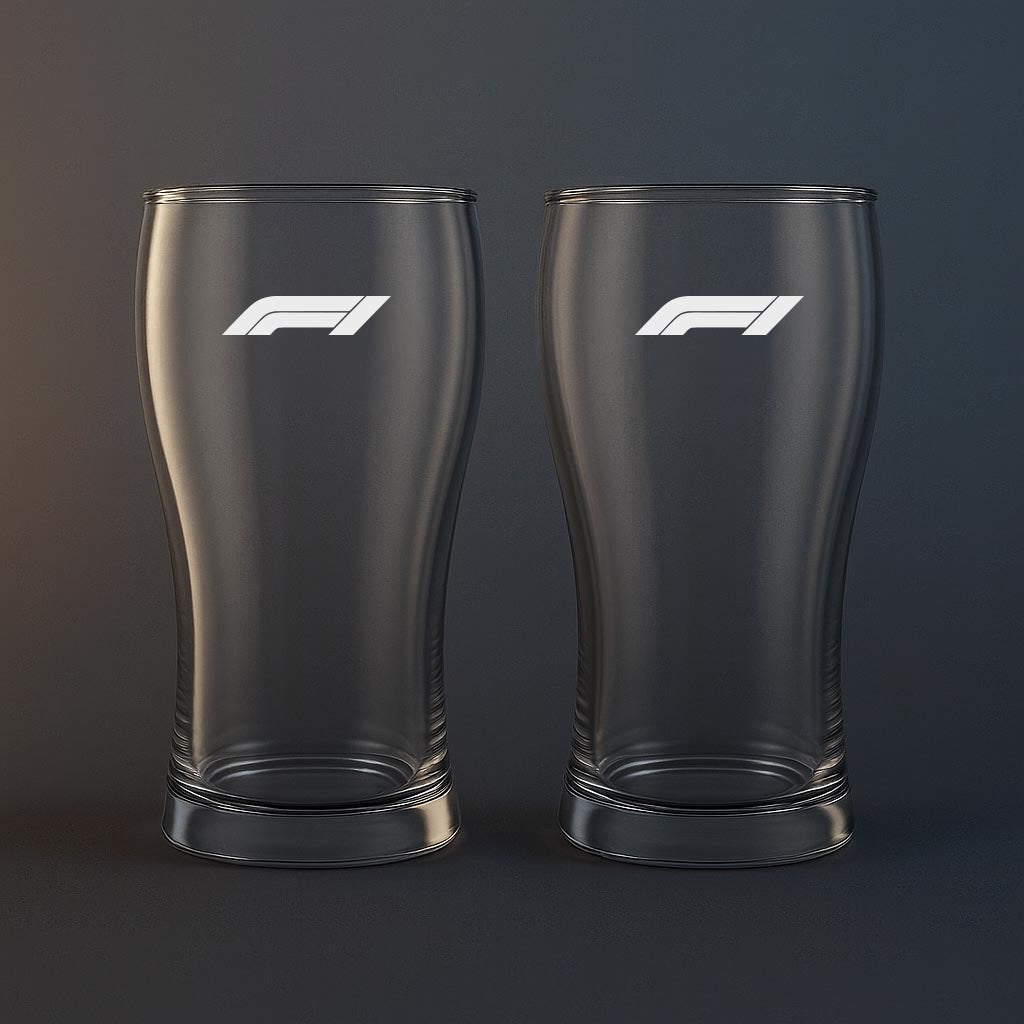 Ölglas med Formel 1 motiv