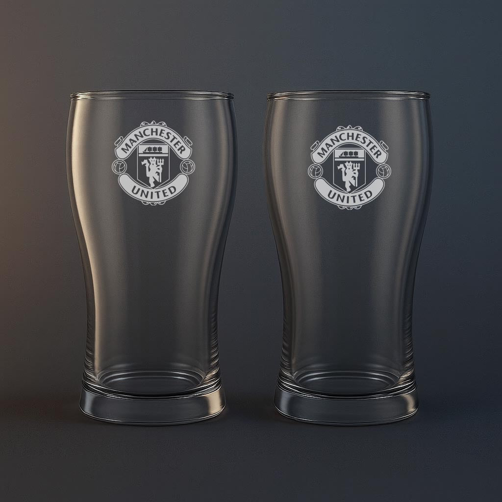 Ölglas med Manchester United motiv