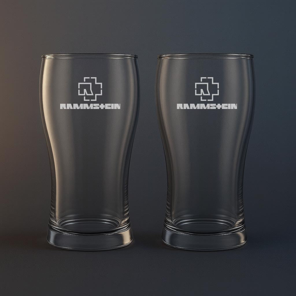 Ölglas med Rammstein motiv