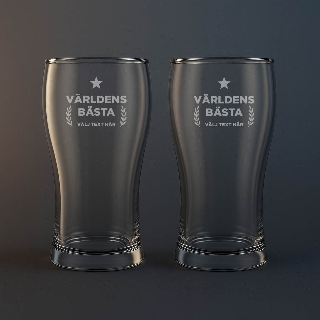 Ölglas med Världens bästa text