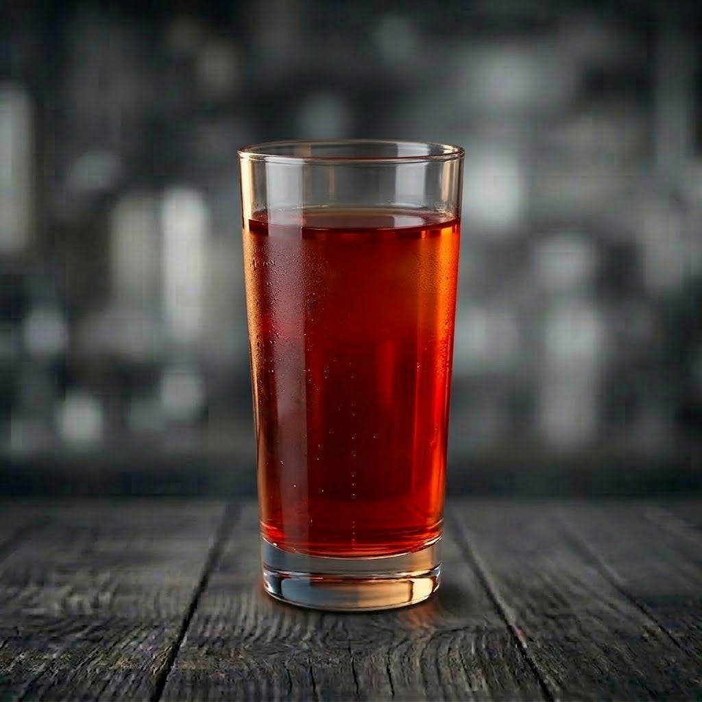 Drinkglas med röd dricka