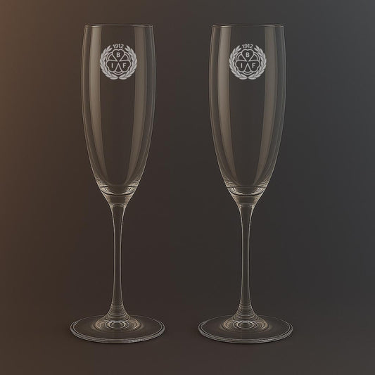 Champagneglas med Brynäs IF motiv