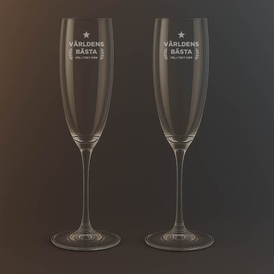 2st Champagneglas 21cl - Världens bästa