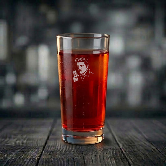 Drinkglas med Elvis motiv