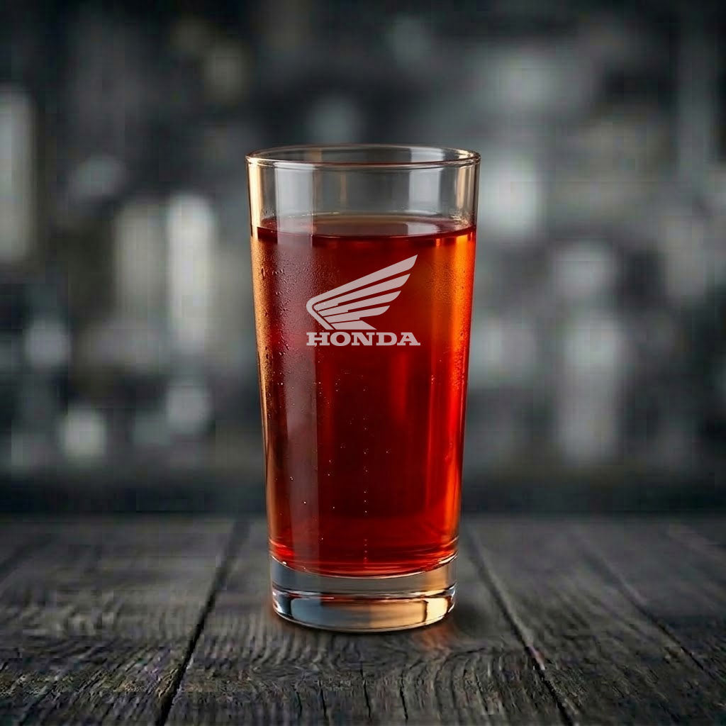 Drinkglas med Honda motiv