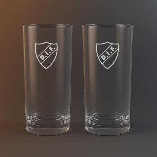 Drinkglas med Djurgården motiv