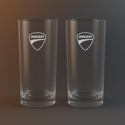 Drinkglas med Ducati motiv
