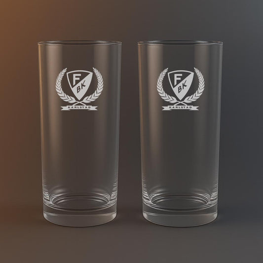 Drinkglas med Färjestan BK motiv
