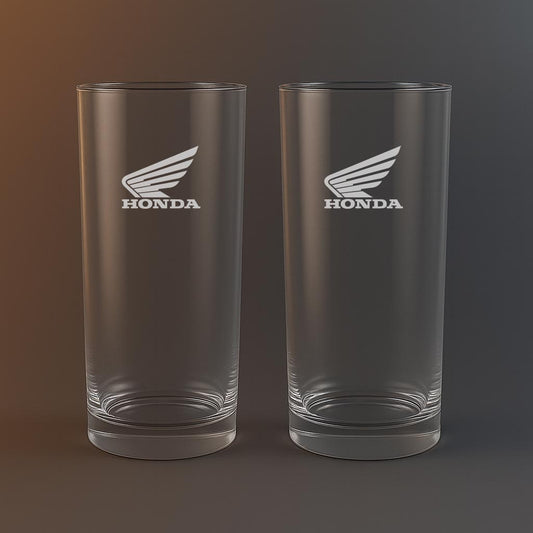 Drinkglas med Honda motiv