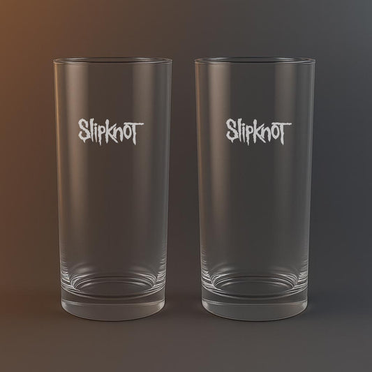 Drinkglas med Slipknot motiv