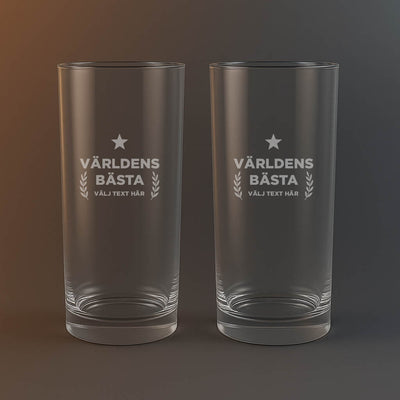 2st Drinkglas 40cl - Världens bästa