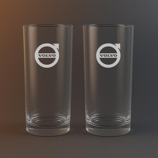 Drinkglas med Volvo motiv