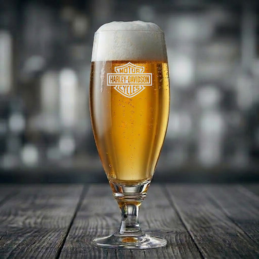 Ölglas med Harley Davidson motiv