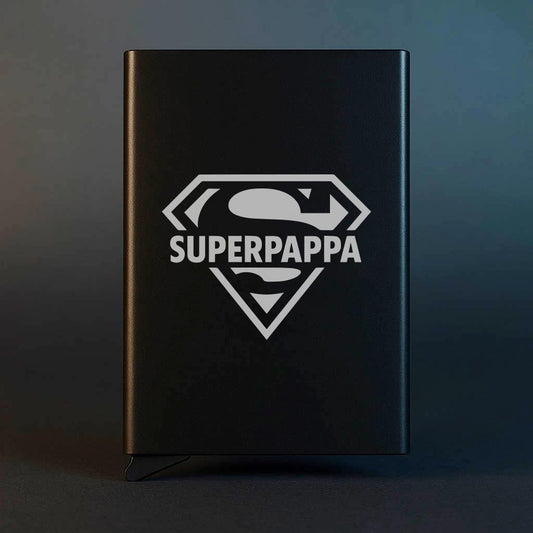 Korthållare med Superpappa motiv