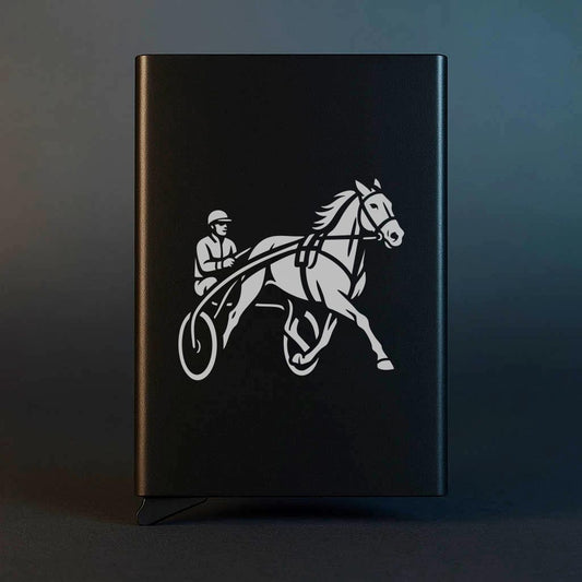 Korthållare med Travhäst motiv