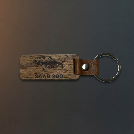 Nyckelring med SAAB 900 motiv