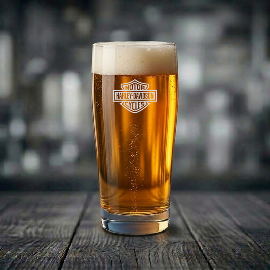 Ölglas med Harley Davidsson motiv