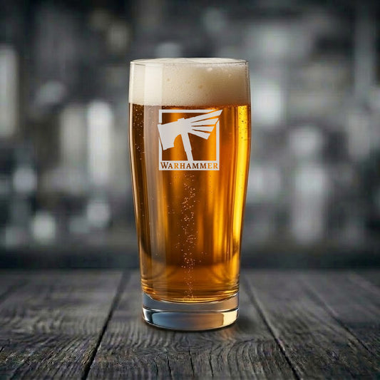 Ölglas med Warhammer motiv