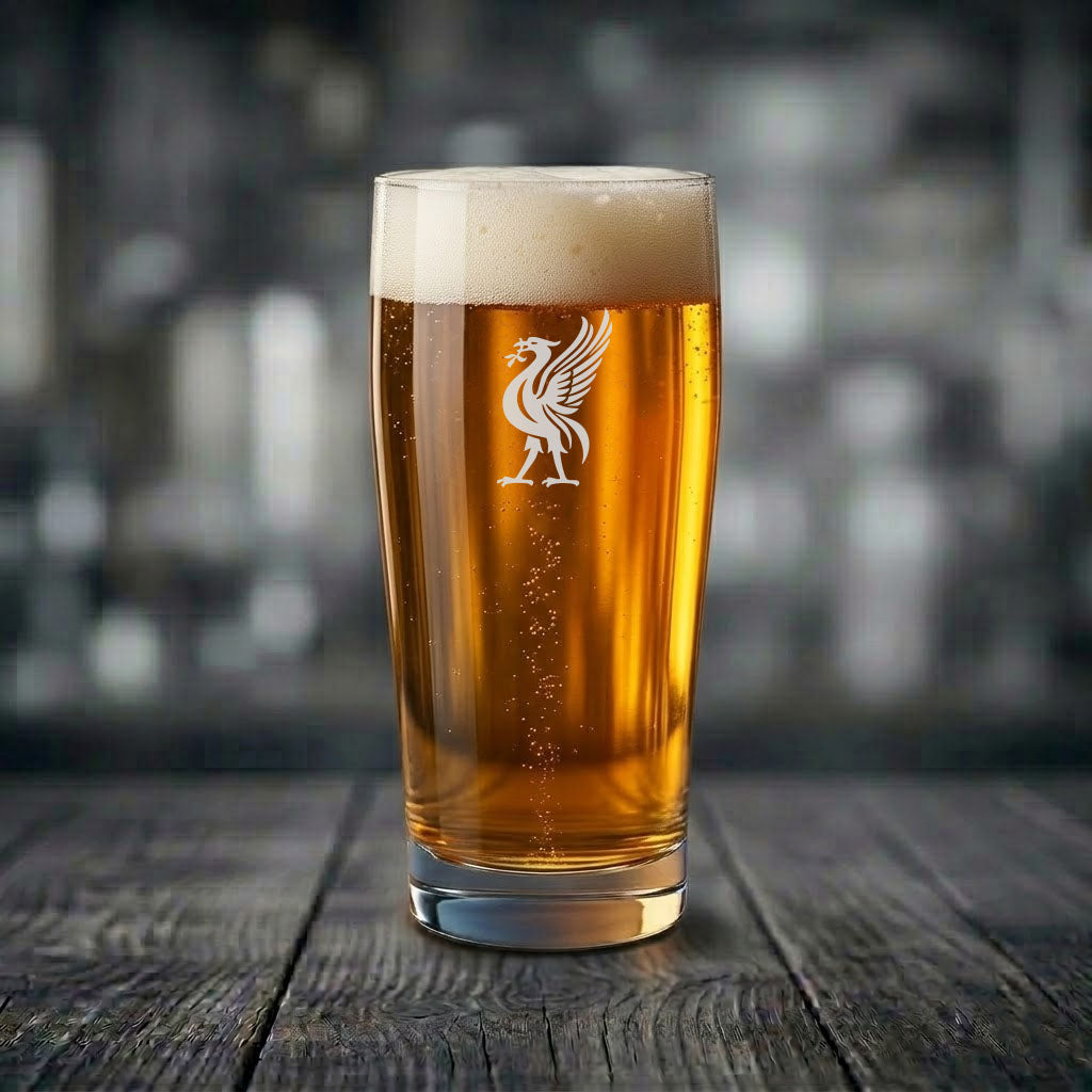 Ölglas med Liverpool motiv