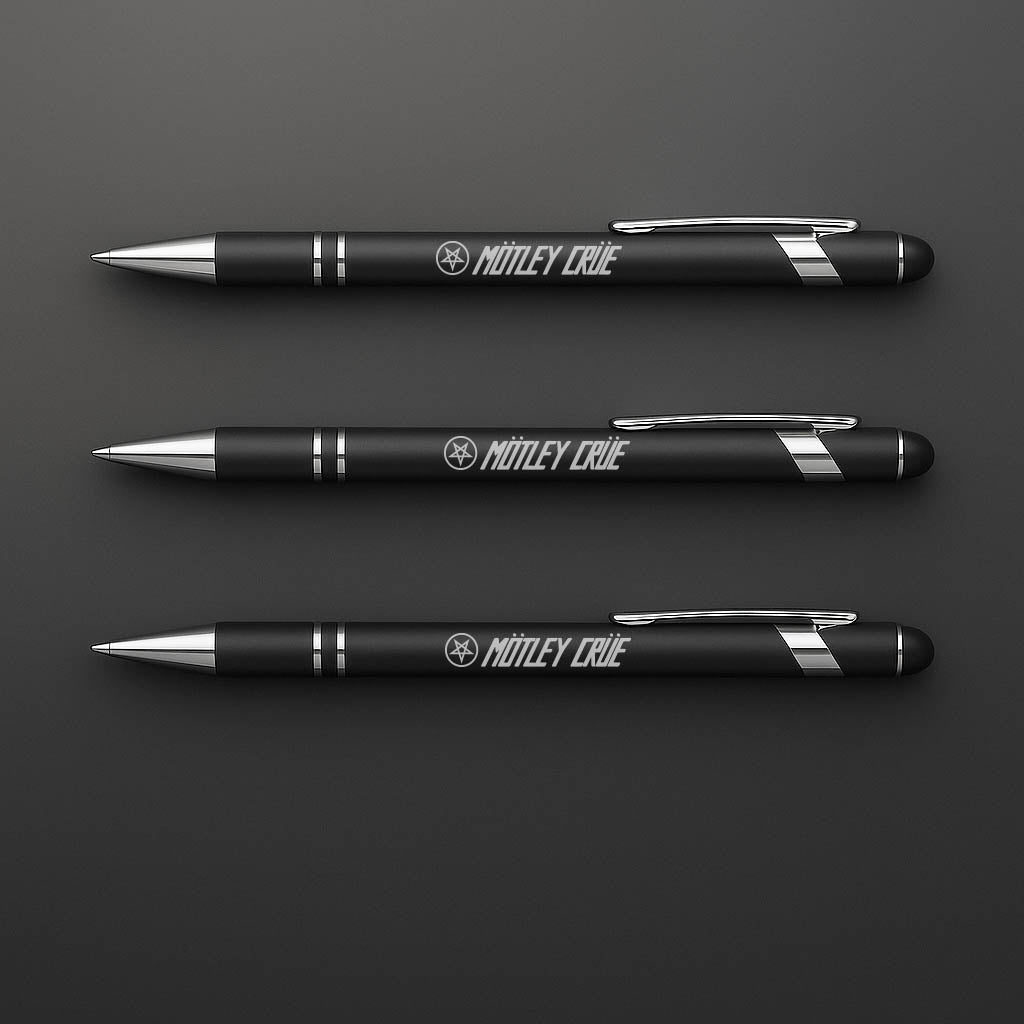 Pennor med Mötley Crüe motiv