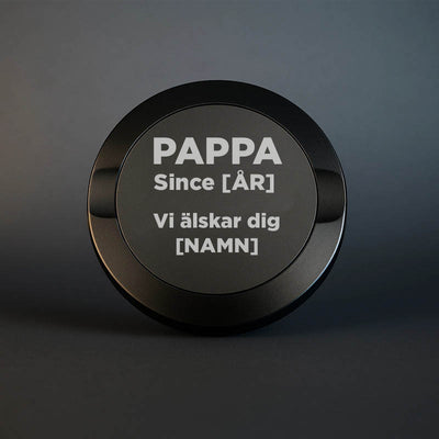 Svart Snusdosa i Metall - Pappa since