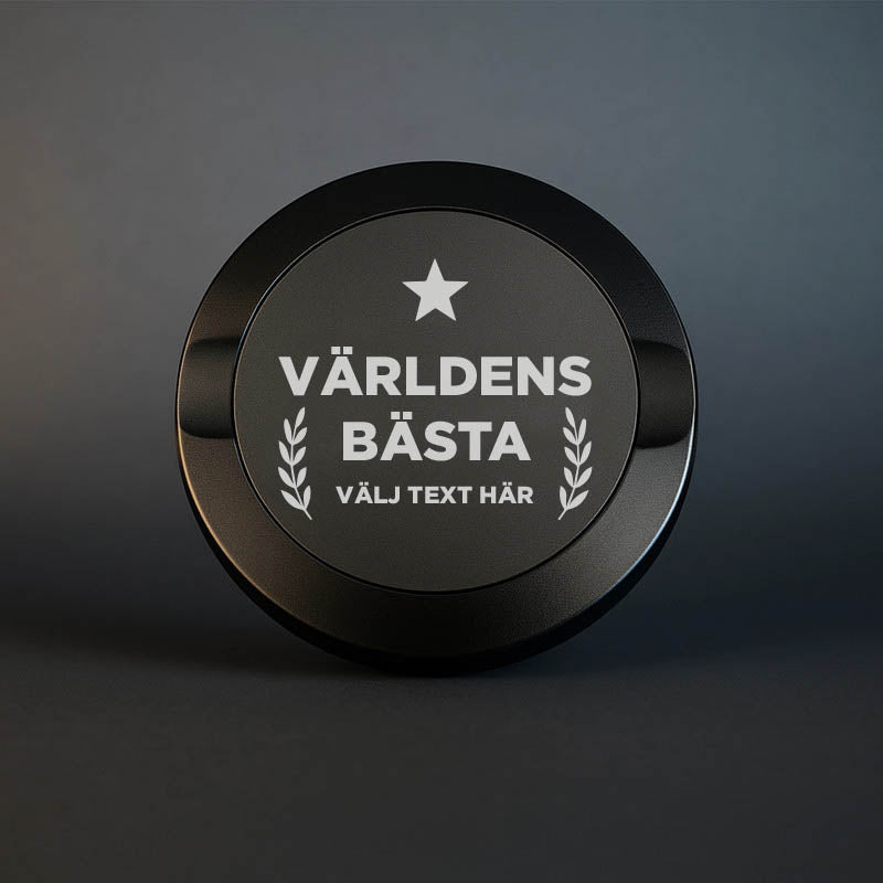 Snusdosa med Världens bästa text