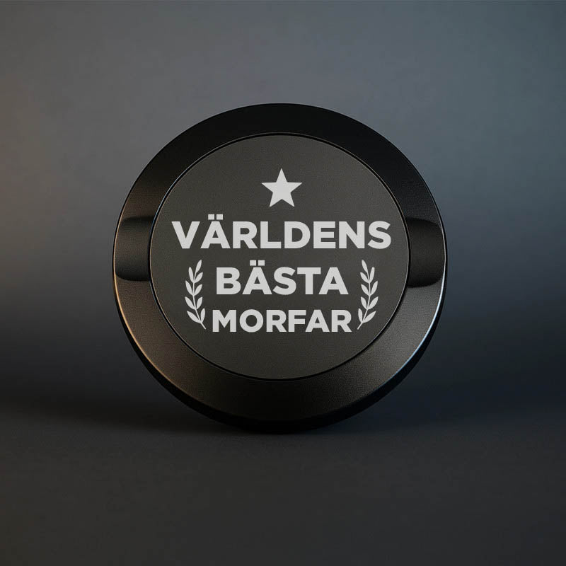 Snusdosa med Världens bästa morfar motiv