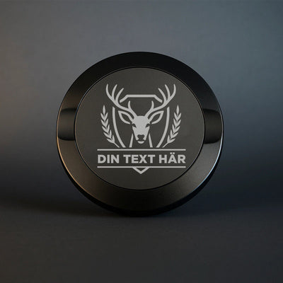 Svart Snusdosa i Metall - Rådjur