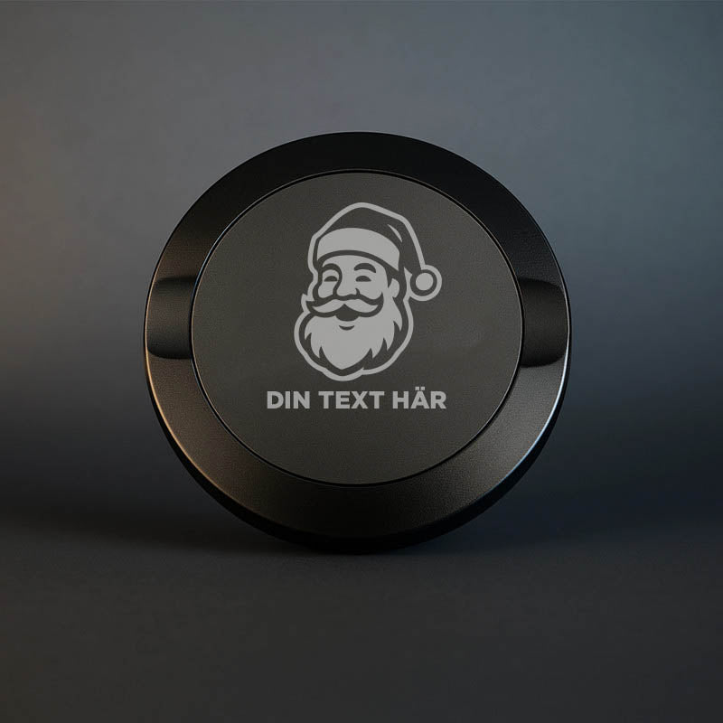 Snusdosa med tomte motiv och egen text