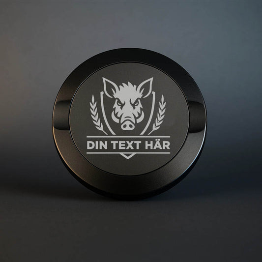 Snusdosa med vildsvin motiv och din egen text