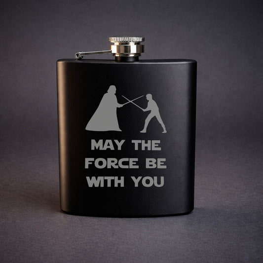Svart Plunta med texten May the force be with you