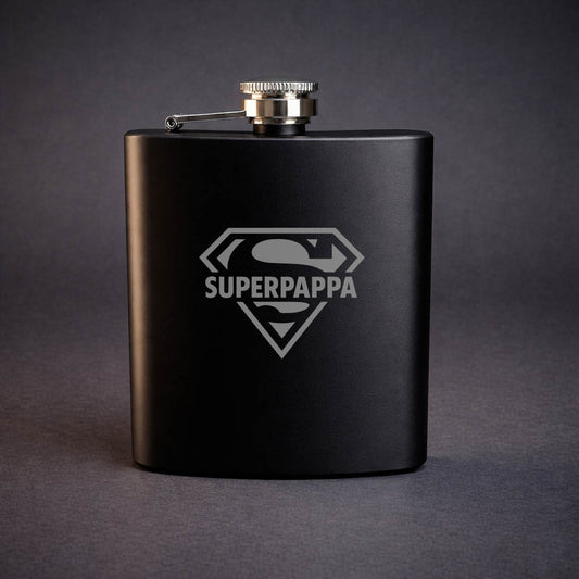 Svart Plunta med Superpappa motiv