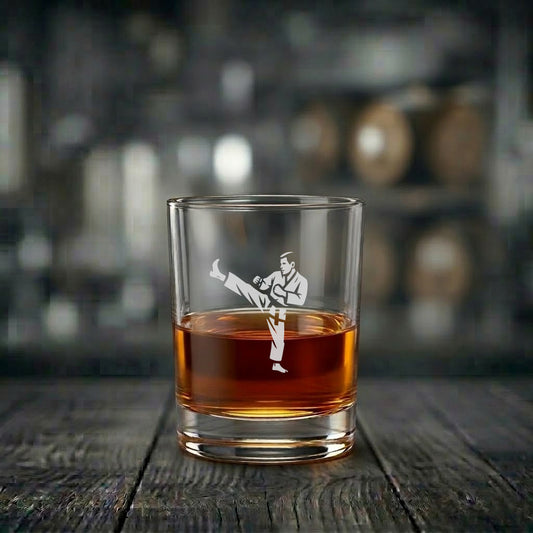 Whiskyglas med Taekwondo motiv
