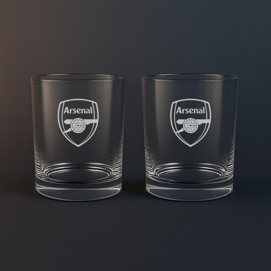 Whiskyglas med Arsenal motiv