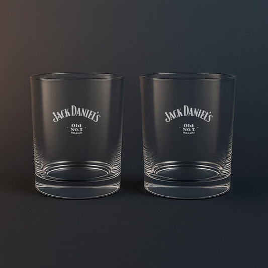 Whiskyglas med Jack Daniels motiv