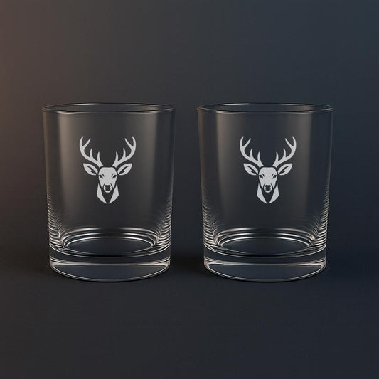 Whiskyglas med Rådjur motiv