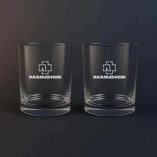 Whiskyglas med Rammstein motiv
