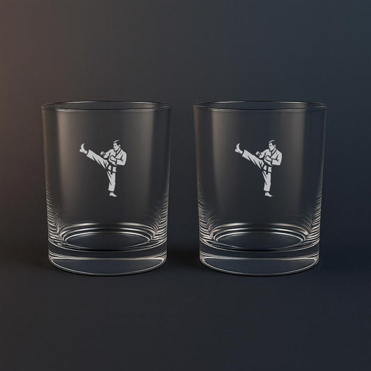 Whiskyglas med Taekwondo motiv
