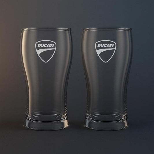 Ölglas med Ducati motiv