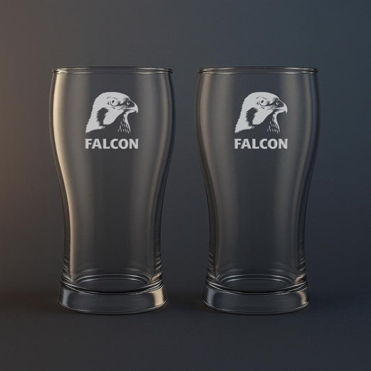 Ölglas med Falcon motiv