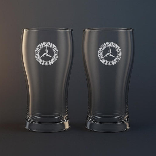 Ölglas med Mercedes Benz motiv
